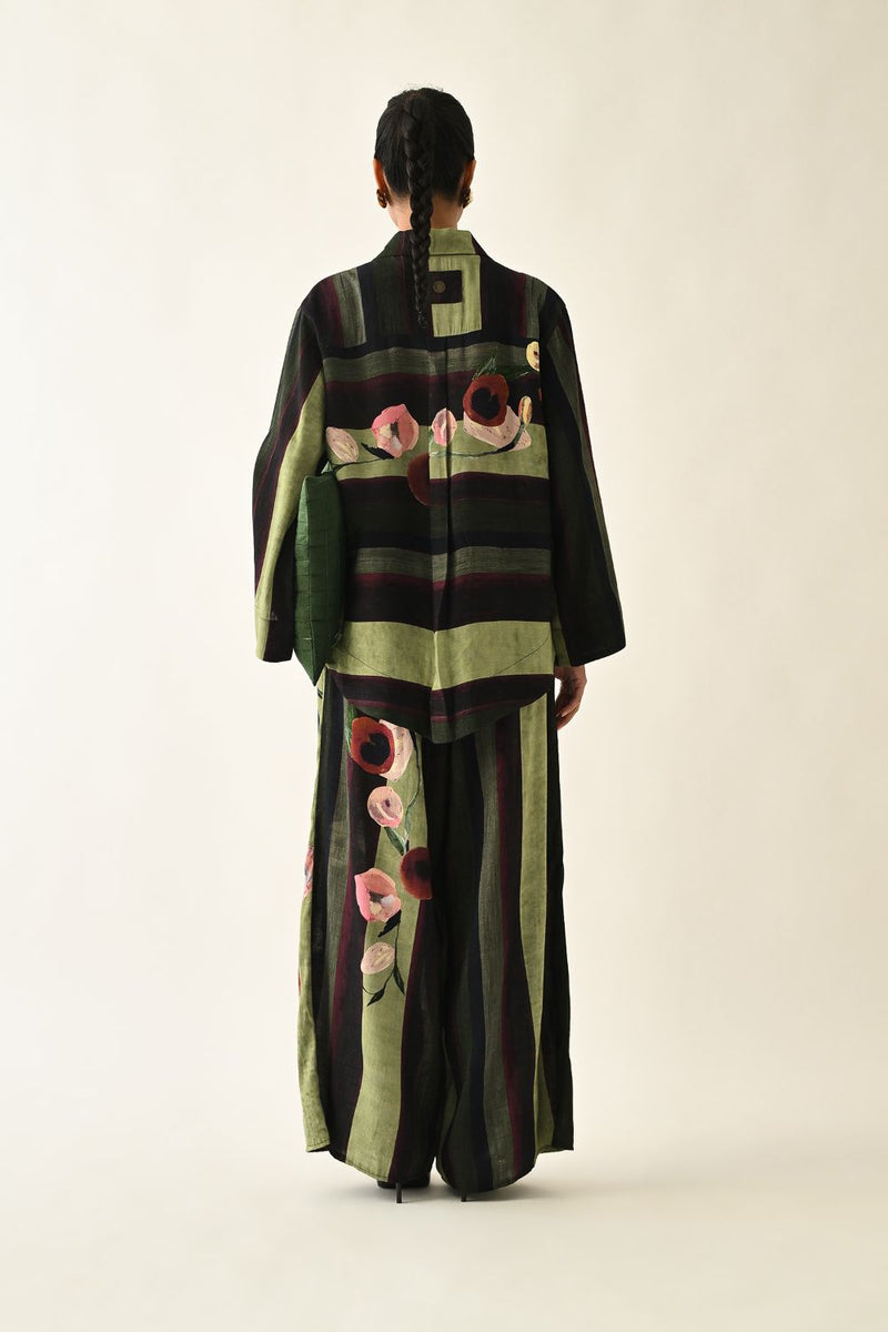 Moss Stripes Jacket Set