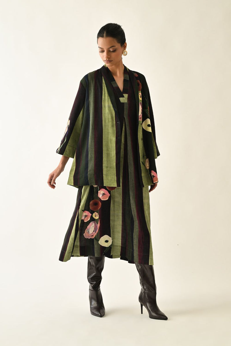 Moss Stripes Aline Set