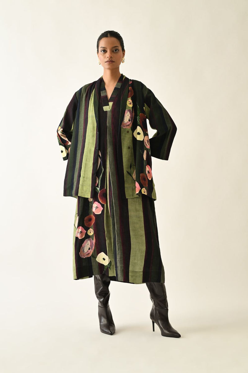 Moss Stripes Aline Set