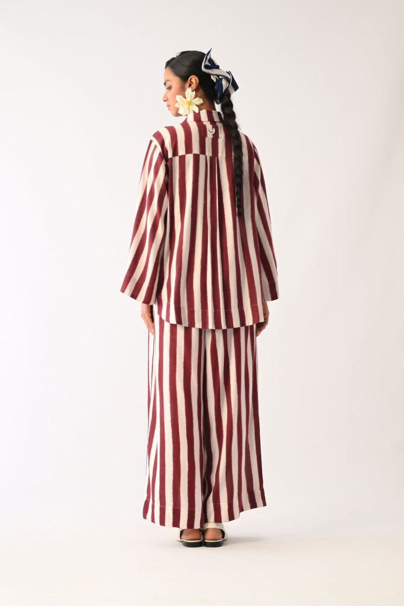 Revolt Bric PP Pant cotton pant/trouser by O'Frida in red & white for women in Singapore