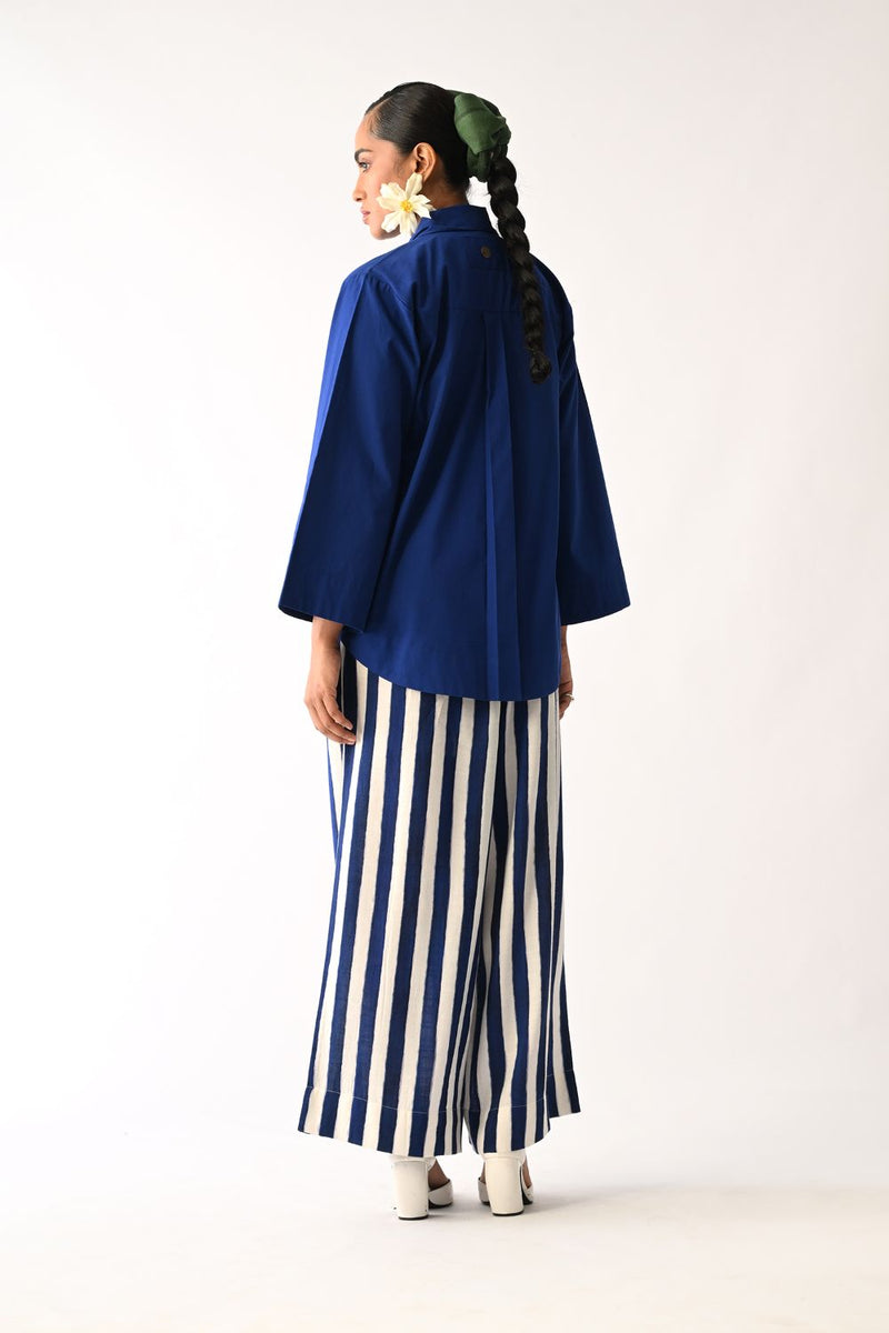 Revolt RB PP pant cotton pant/trouser by O'Frida in royal blue & white for women in Singapore