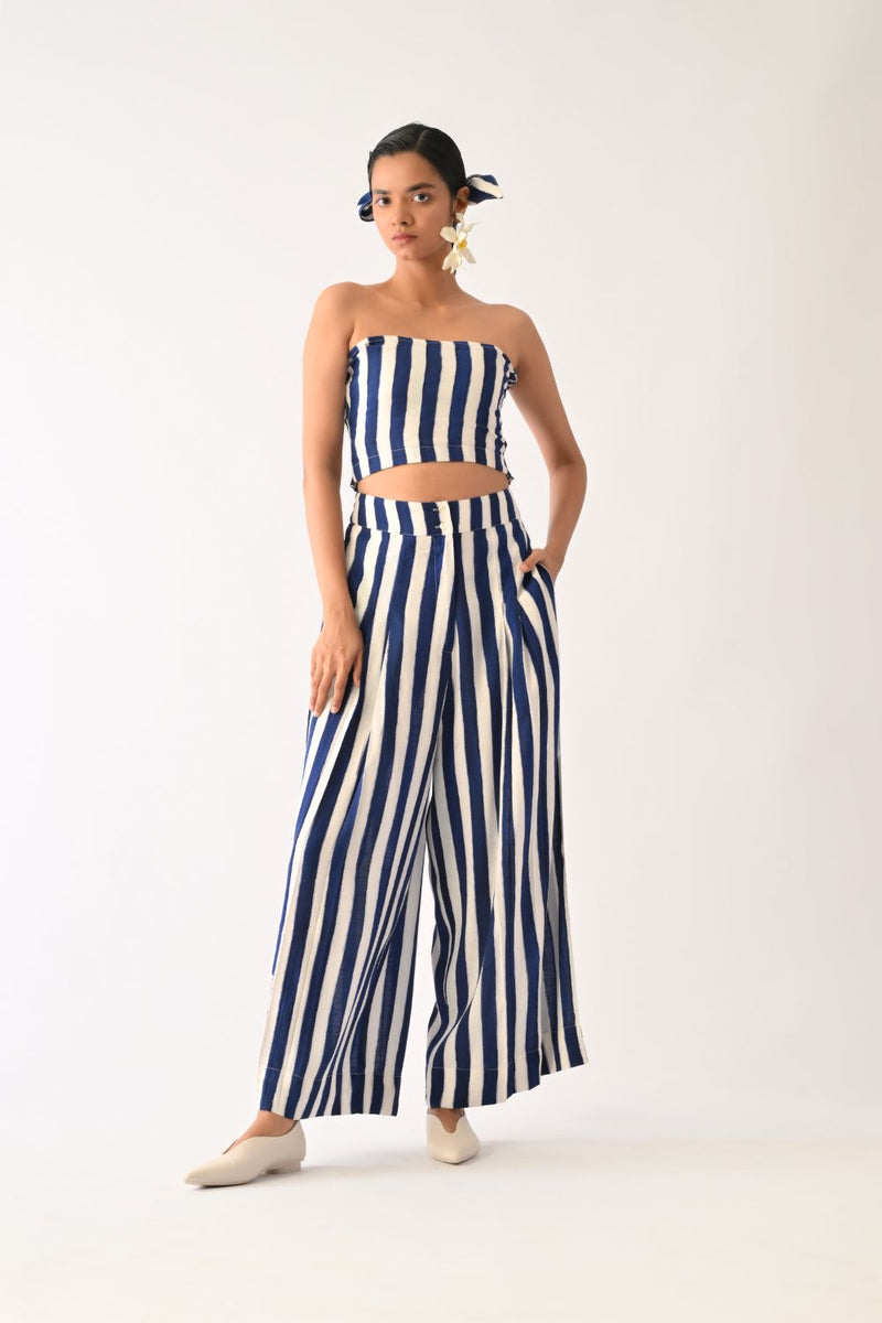 Revolt RB Bralette cotton top/shirt by O'Frida in royal blue & white for women in Singapore