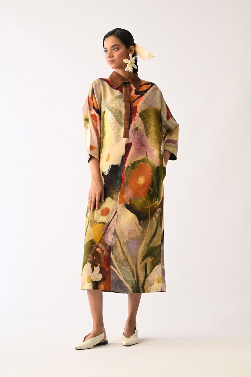 Pollen MH Dress cotton dress by O'Frida in multicolour for women in Singapore