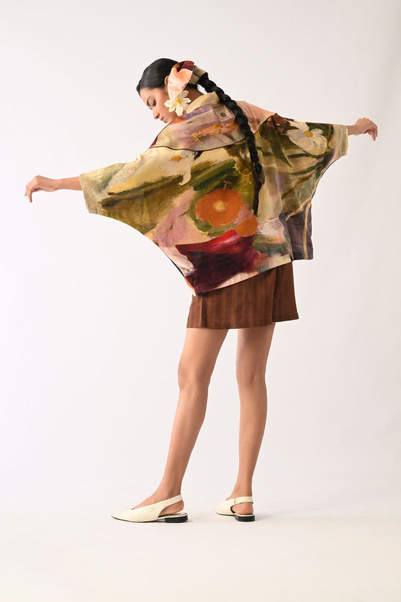 Pollen AE Shirt cotton top/shirt by O'Frida in multicolour for women in Singapore