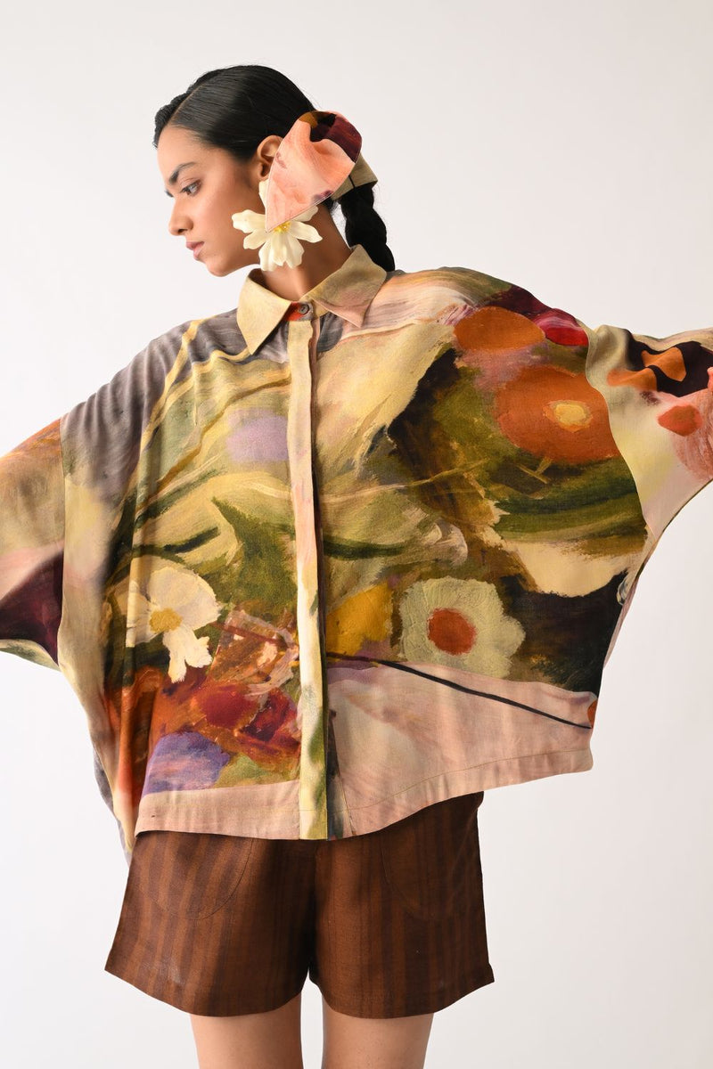 Pollen AE Shirt cotton top/shirt by O'Frida in multicolour for women in Singapore