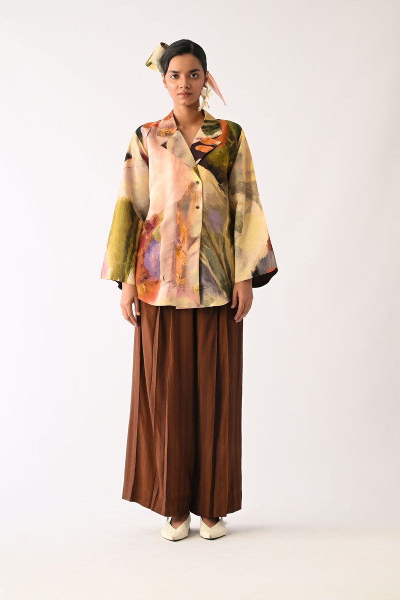 Pollen Psyflora Shirt cotton top/shirt by O'Frida in multicolour for women in Singapore