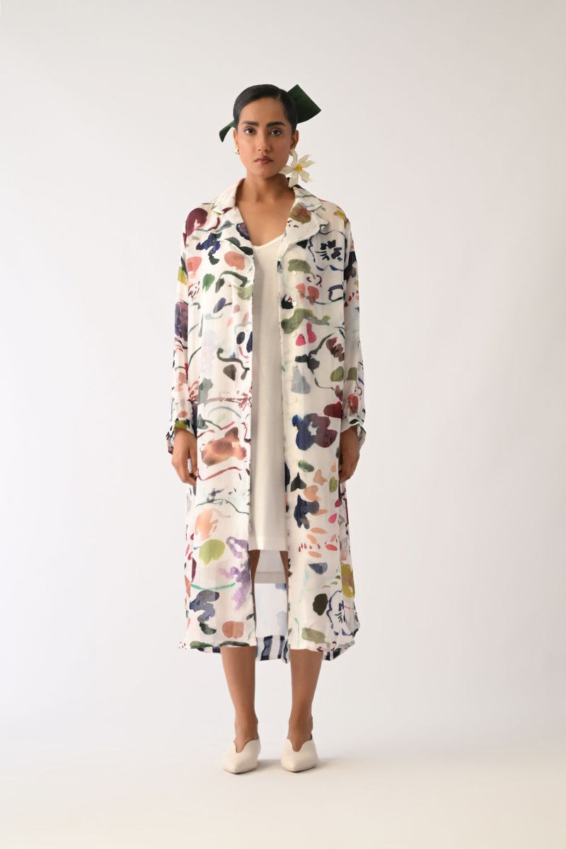 Ivory Slip Dress poplin dress by O'Frida in ivory for women in Singapore