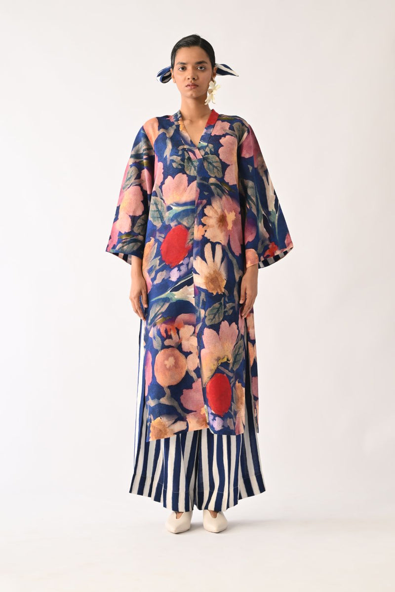 Liberty RB Kurta Set cotton light kurta set by O'Frida in royal blue for women in Singapore