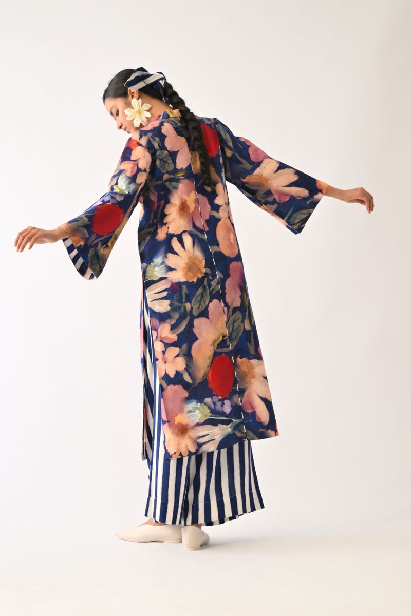 Liberty RB Kurta Set cotton light kurta set by O'Frida in royal blue for women in Singapore