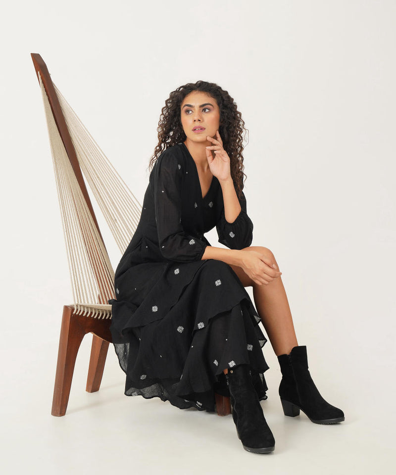 OAK DRESS 100% cotton Buy OAK DRESS from C&W | Dresses for Women by Indigo Dreams in black color for women in Singapore