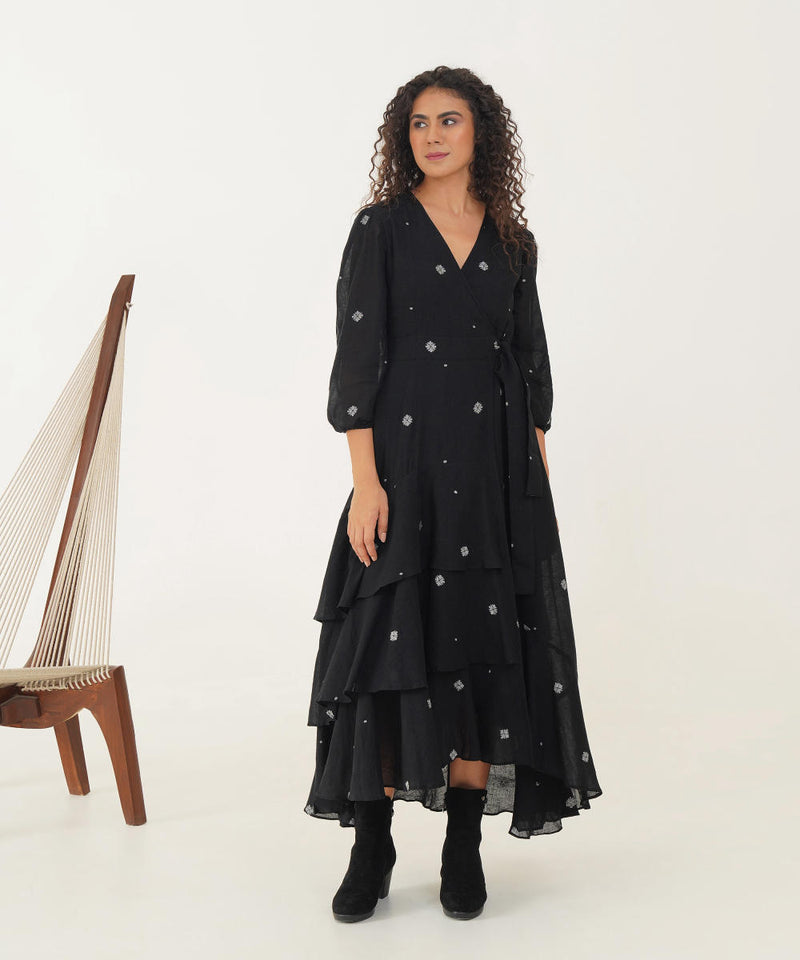 OAK DRESS 100% cotton Buy OAK DRESS from C&W | Dresses for Women by Indigo Dreams in black color for women in Singapore