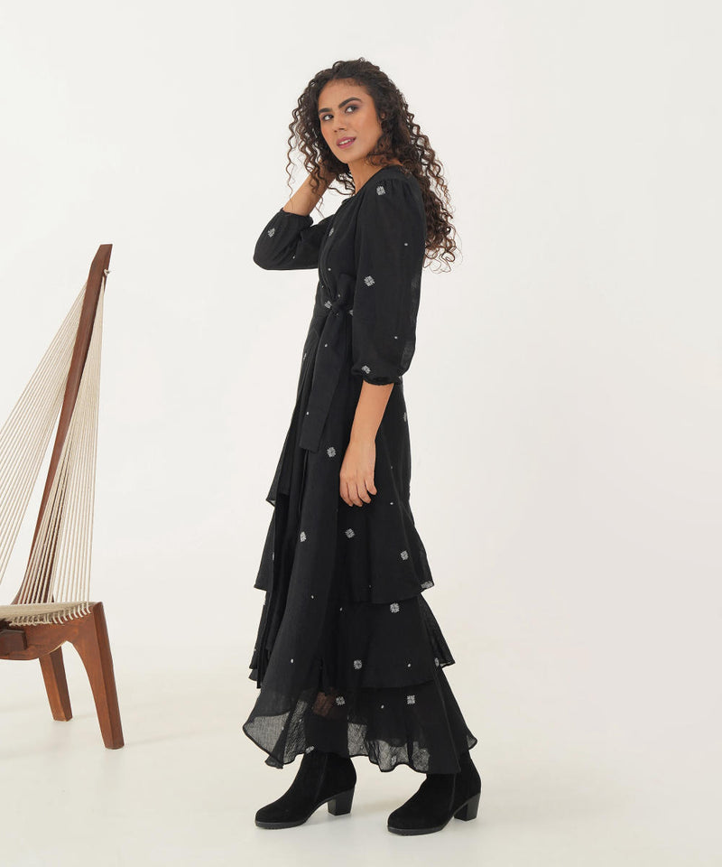 OAK DRESS 100% cotton Buy OAK DRESS from C&W | Dresses for Women by Indigo Dreams in black color for women in Singapore