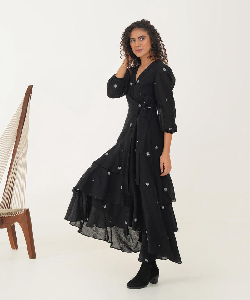 OAK DRESS 100% cotton Buy OAK DRESS from C&W | Dresses for Women by Indigo Dreams in black color for women in Singapore