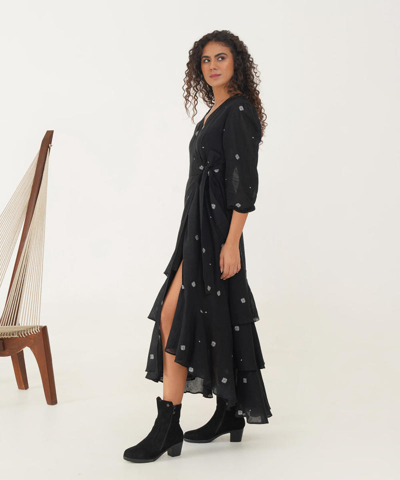 OAK DRESS 100% cotton Buy OAK DRESS from C&W | Dresses for Women by Indigo Dreams in black color for women in Singapore