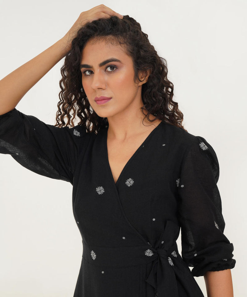 OAK DRESS 100% cotton Buy OAK DRESS from C&W | Dresses for Women by Indigo Dreams in black color for women in Singapore