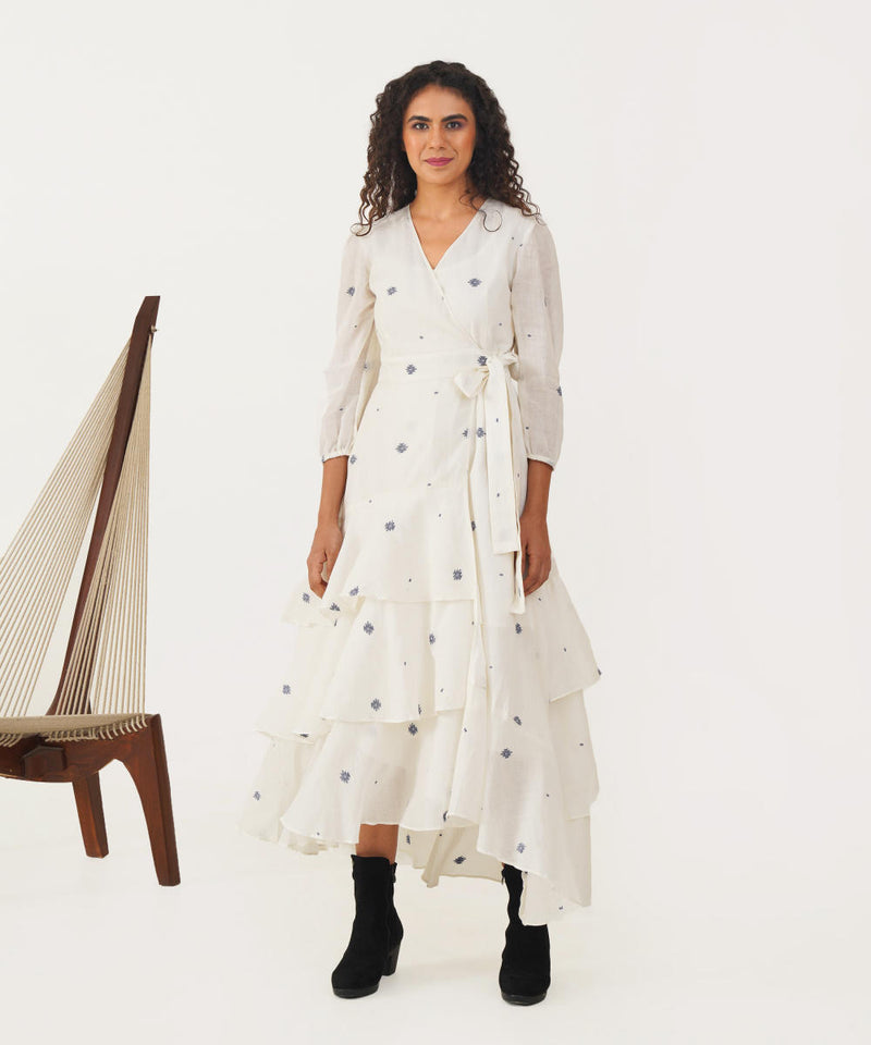 OLIVE DRESS 100% cotton Buy OLIVE DRESS from C&W | Dresses for Women by Indigo Dreams in white color for women in Singapore