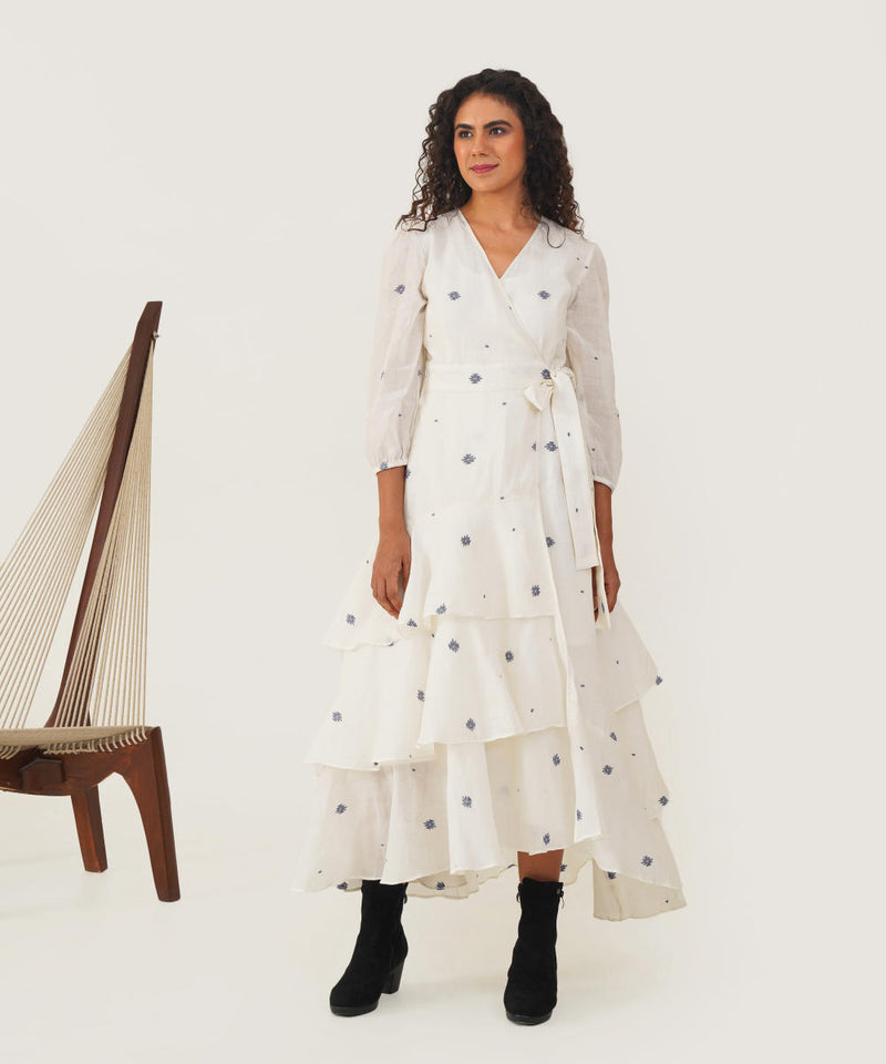 OLIVE DRESS 100% cotton Buy OLIVE DRESS from C&W | Dresses for Women by Indigo Dreams in white color for women in Singapore