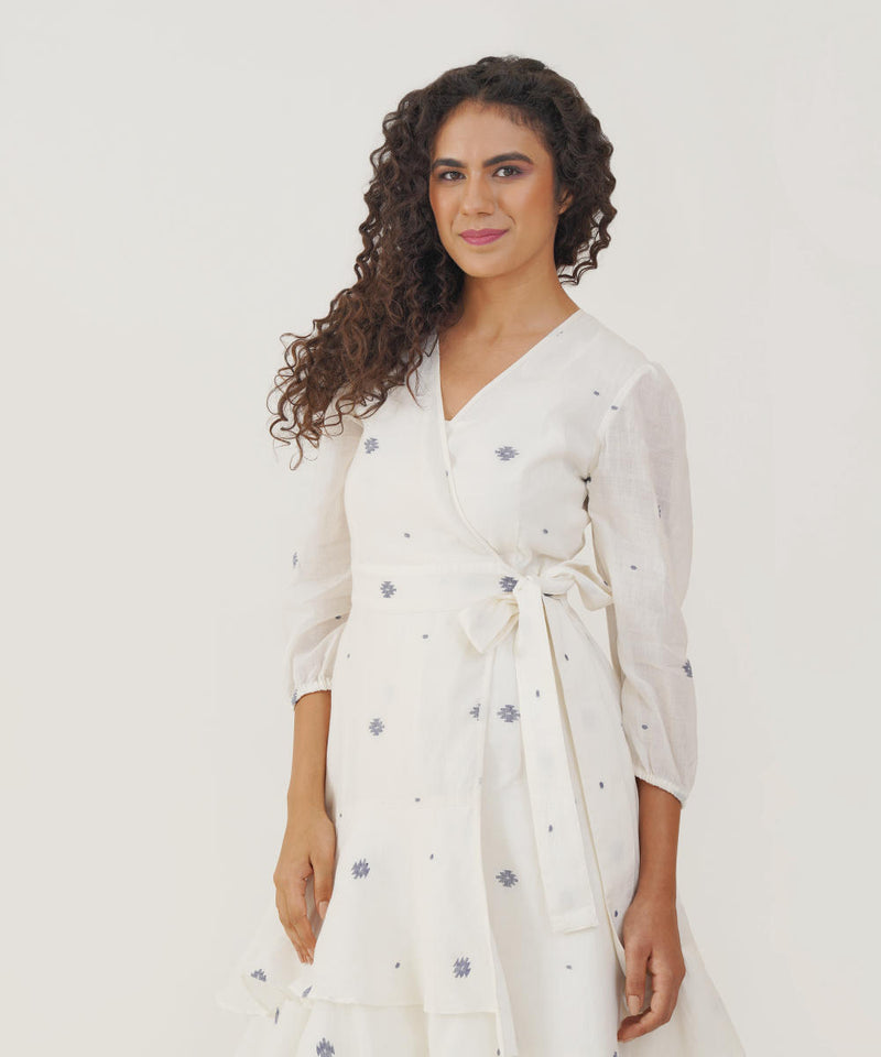 OLIVE DRESS 100% cotton Buy OLIVE DRESS from C&W | Dresses for Women by Indigo Dreams in white color for women in Singapore