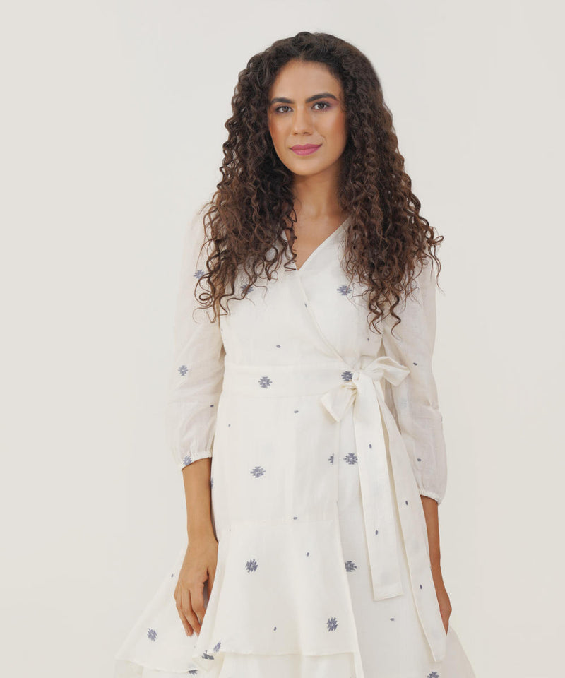 OLIVE DRESS 100% cotton Buy OLIVE DRESS from C&W | Dresses for Women by Indigo Dreams in white color for women in Singapore