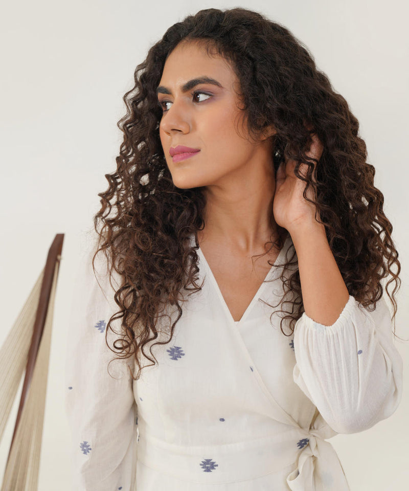 OLIVE DRESS 100% cotton Buy OLIVE DRESS from C&W | Dresses for Women by Indigo Dreams in white color for women in Singapore