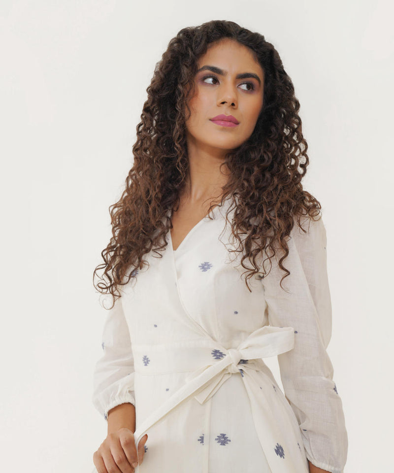 OLIVE DRESS 100% cotton Buy OLIVE DRESS from C&W | Dresses for Women by Indigo Dreams in white color for women in Singapore