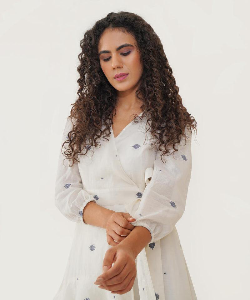 OLIVE DRESS 100% cotton Buy OLIVE DRESS from C&W | Dresses for Women by Indigo Dreams in white color for women in Singapore