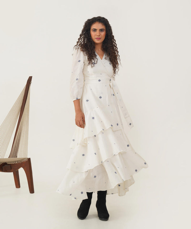 OLIVE DRESS 100% cotton Buy OLIVE DRESS from C&W | Dresses for Women by Indigo Dreams in white color for women in Singapore