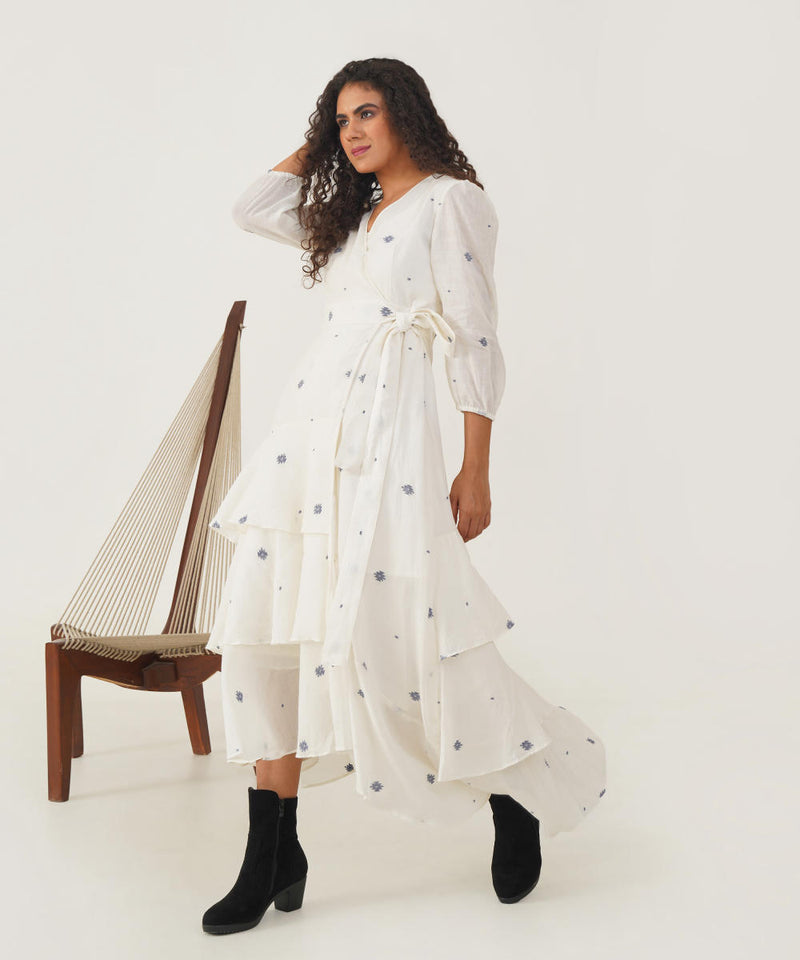 OLIVE DRESS 100% cotton Buy OLIVE DRESS from C&W | Dresses for Women by Indigo Dreams in white color for women in Singapore