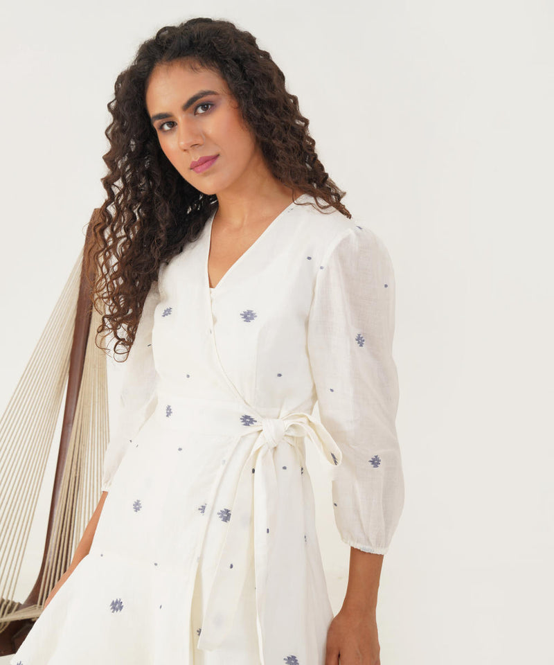 OLIVE DRESS 100% cotton Buy OLIVE DRESS from C&W | Dresses for Women by Indigo Dreams in white color for women in Singapore