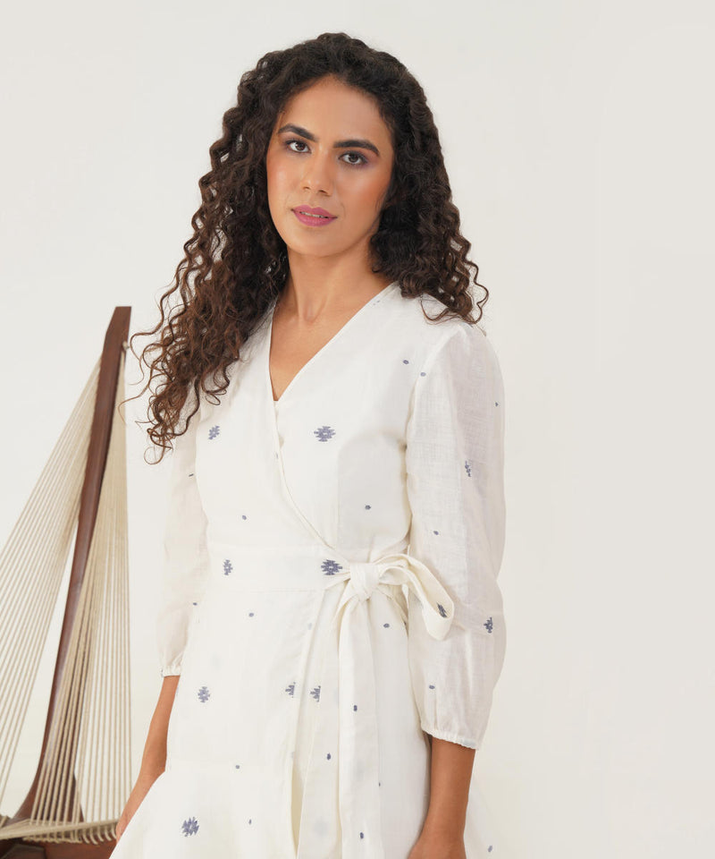 OLIVE DRESS 100% cotton Buy OLIVE DRESS from C&W | Dresses for Women by Indigo Dreams in white color for women in Singapore