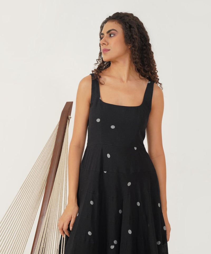 OLIVIA DRESS 100% cotton Buy OLIVIA DRESS from C&W | Dresses for Women by Indigo Dreams in black color for women in Singapore
