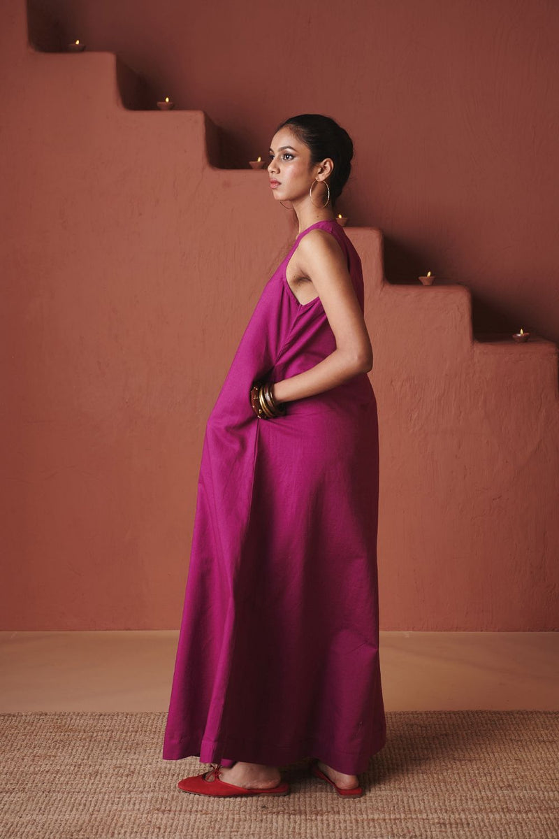 Orchid Co Linen Flared Dress