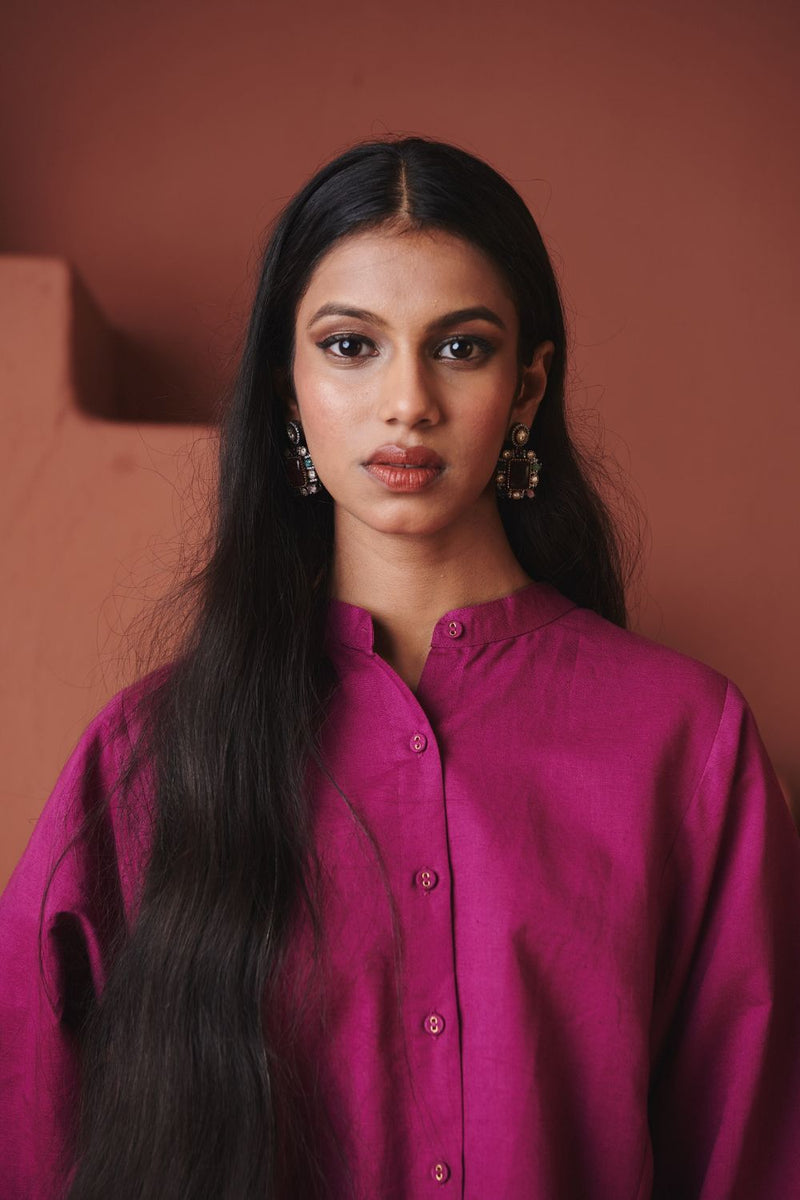 Orchid Co Linen Gathered Shirt