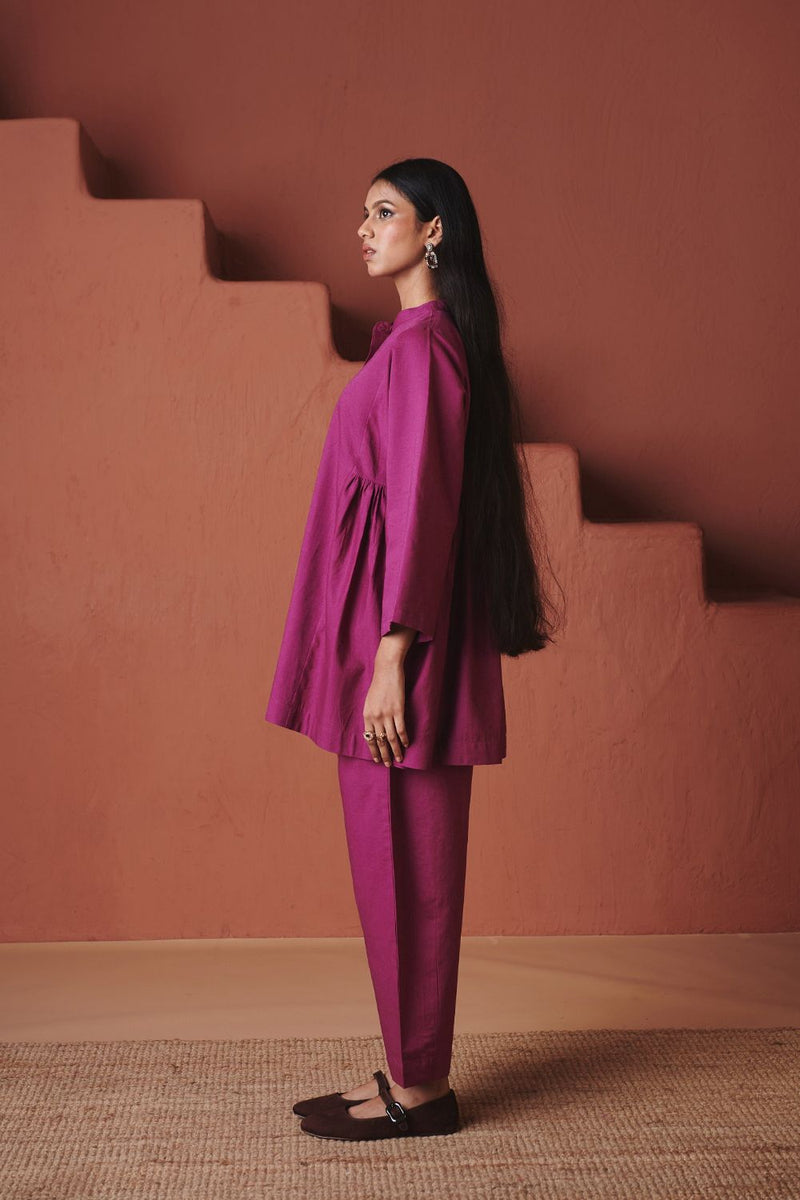 Orchid Co Linen Gathered Shirt Set