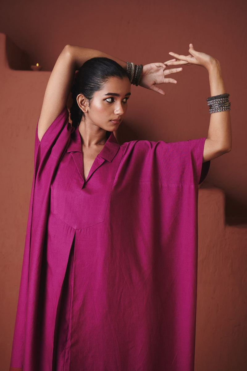 Orchid Co Linen Kaftan Dress