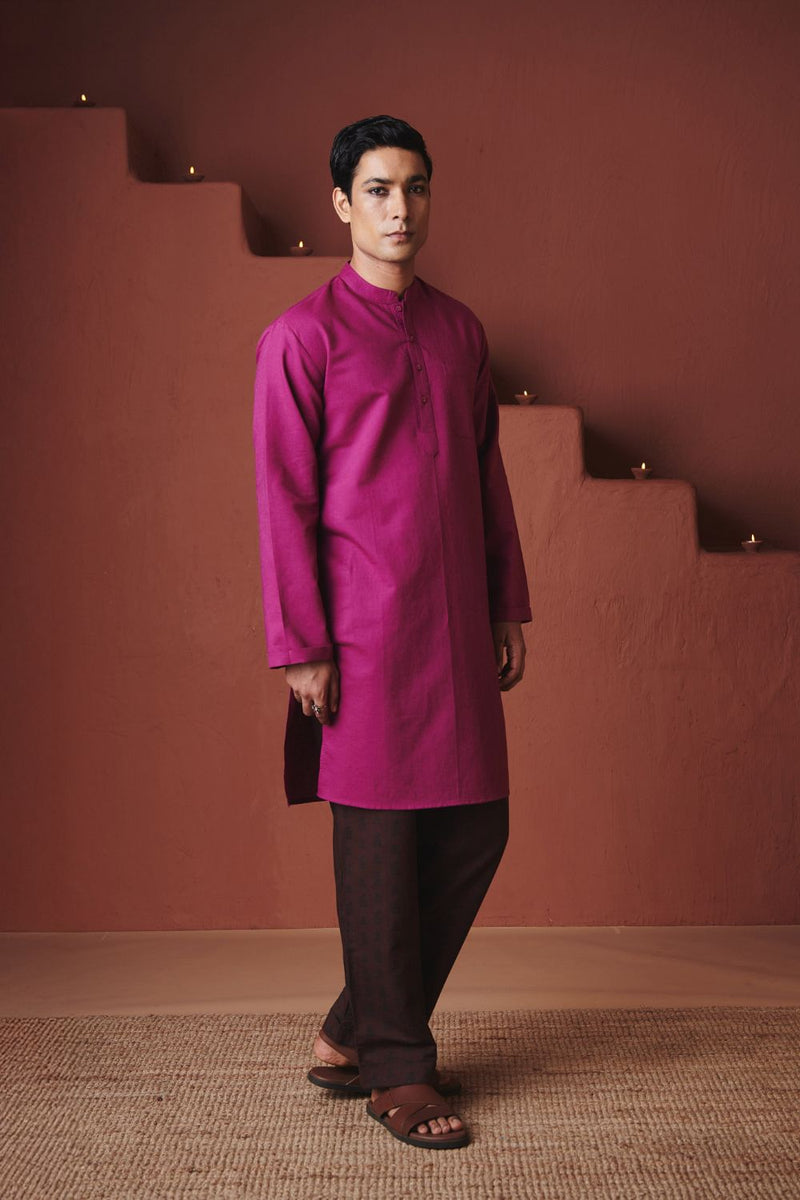 Orchid Co Linen Men's Classic Kurta