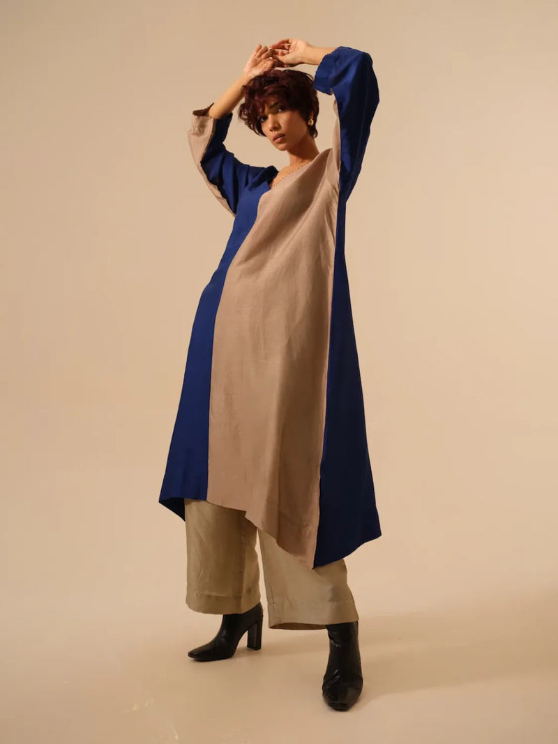 Oregano Pants-Grey mysore silk pants/trousers by Stoique in grey for women in Singapore