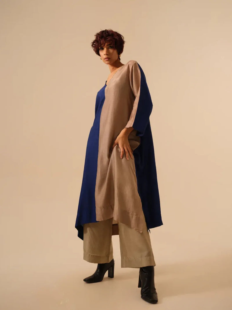 Oregano Pants-Grey mysore silk pants/trousers by Stoique in grey for women in Singapore
