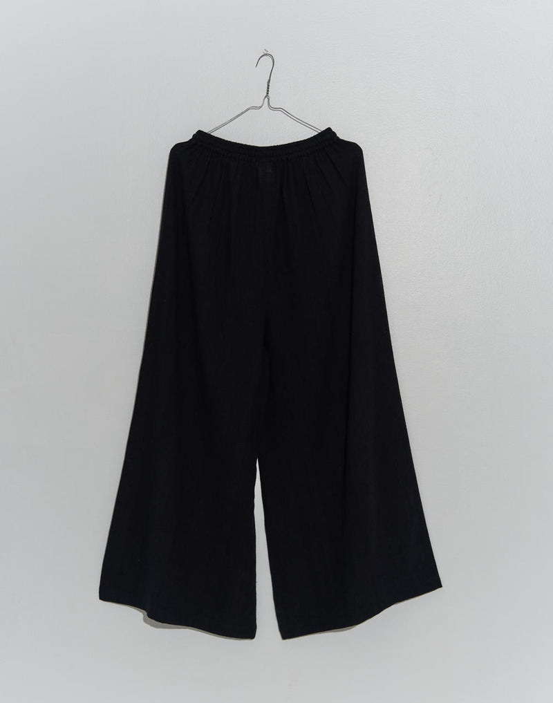 Organic black lounge-Pant cotton by World of Crow in black color for women in Singapore