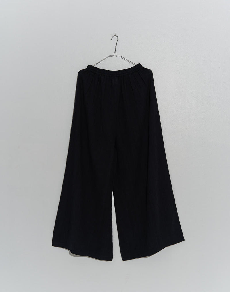 Organic black lounge-Pant cotton by World of Crow in black color for women in Singapore