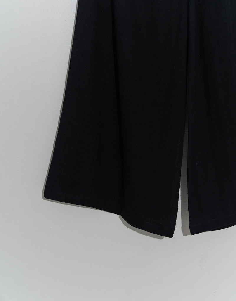 Organic black lounge-Pant cotton by World of Crow in black color for women in Singapore