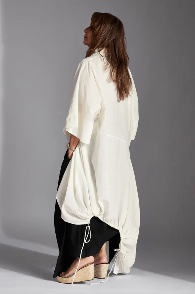 Orien Shirt-White cotton by Chola in white color for women in Singapore