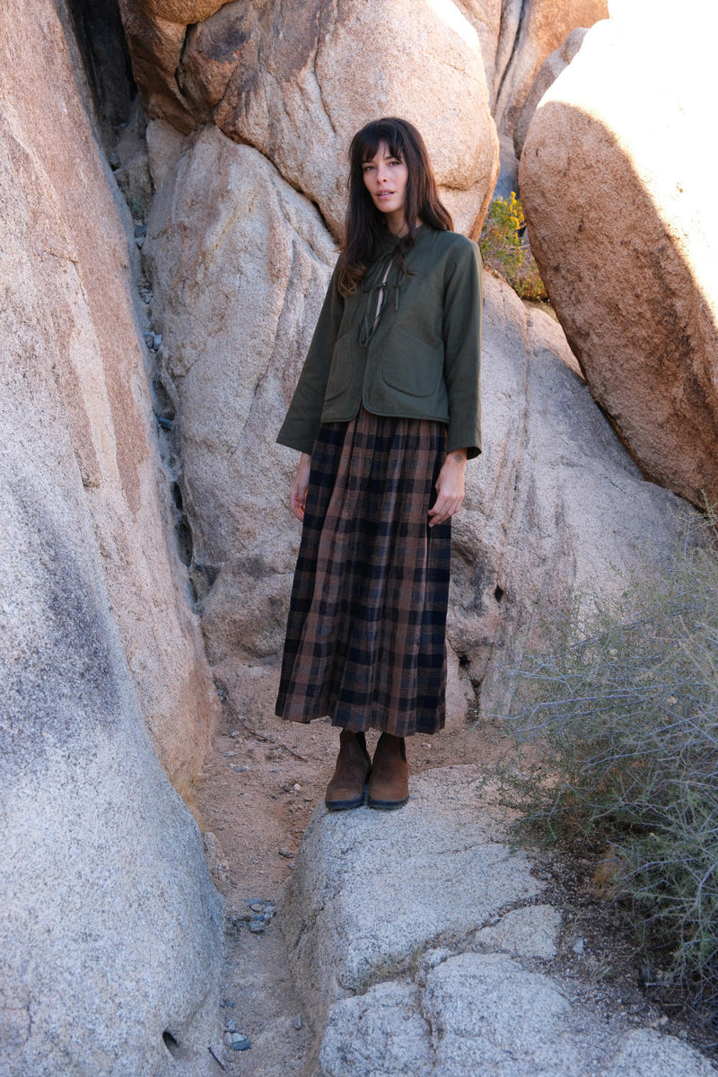 Oxford skirt cotton by World of Crow in multi color for women in Singapore