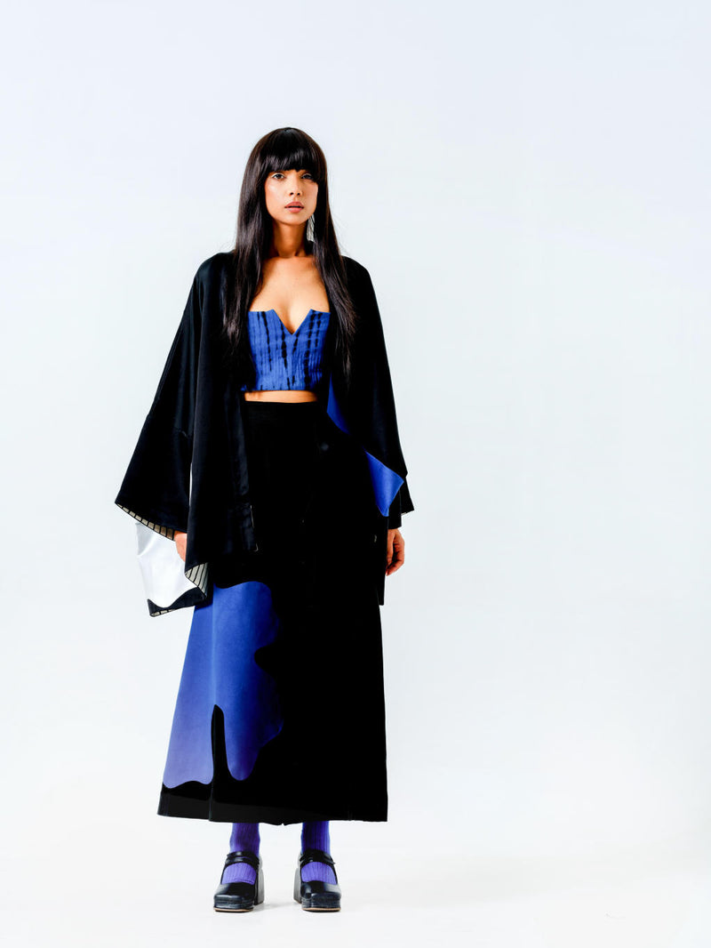 Oyster Top cotton matty tops and shirts by Stoique in black, blue for women in Singapore