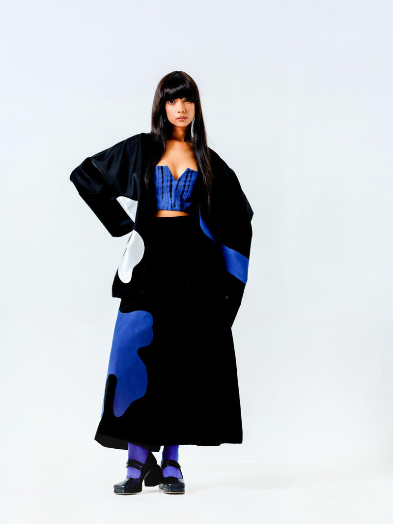 Oyster Top cotton matty tops and shirts by Stoique in black, blue for women in Singapore