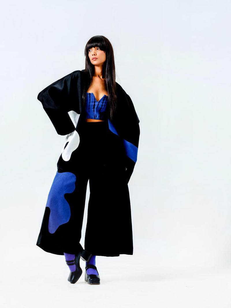 Oyster Top cotton matty tops and shirts by Stoique in black, blue for women in Singapore