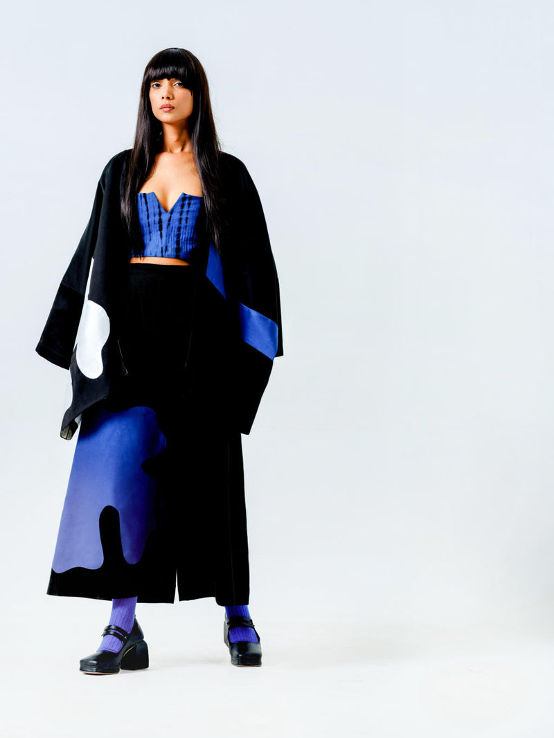 Oyster Top cotton matty tops and shirts by Stoique in black, blue for women in Singapore