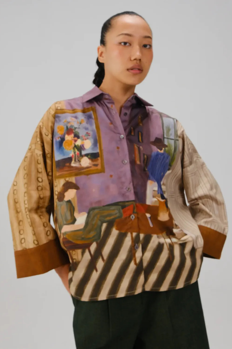 Panel Shirt - Living Room satin by CORD for women in Singapore