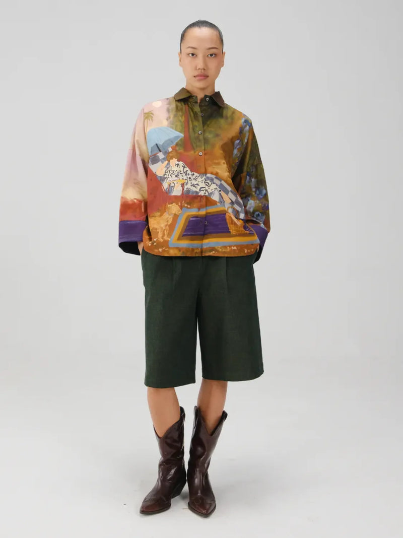 Panel Shirt - Lakeside satin by CORD for women in Singapore