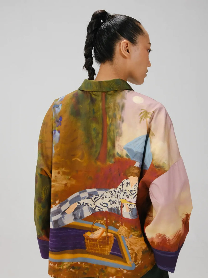 Panel Shirt - Lakeside satin by CORD for women in Singapore